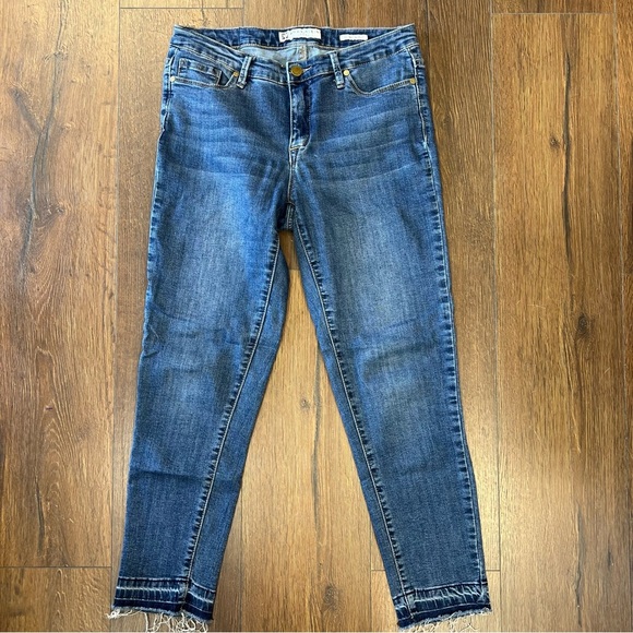 Anne Klein skinny ankle jeans with raw hem SZ 4 - Picture 2 of 5